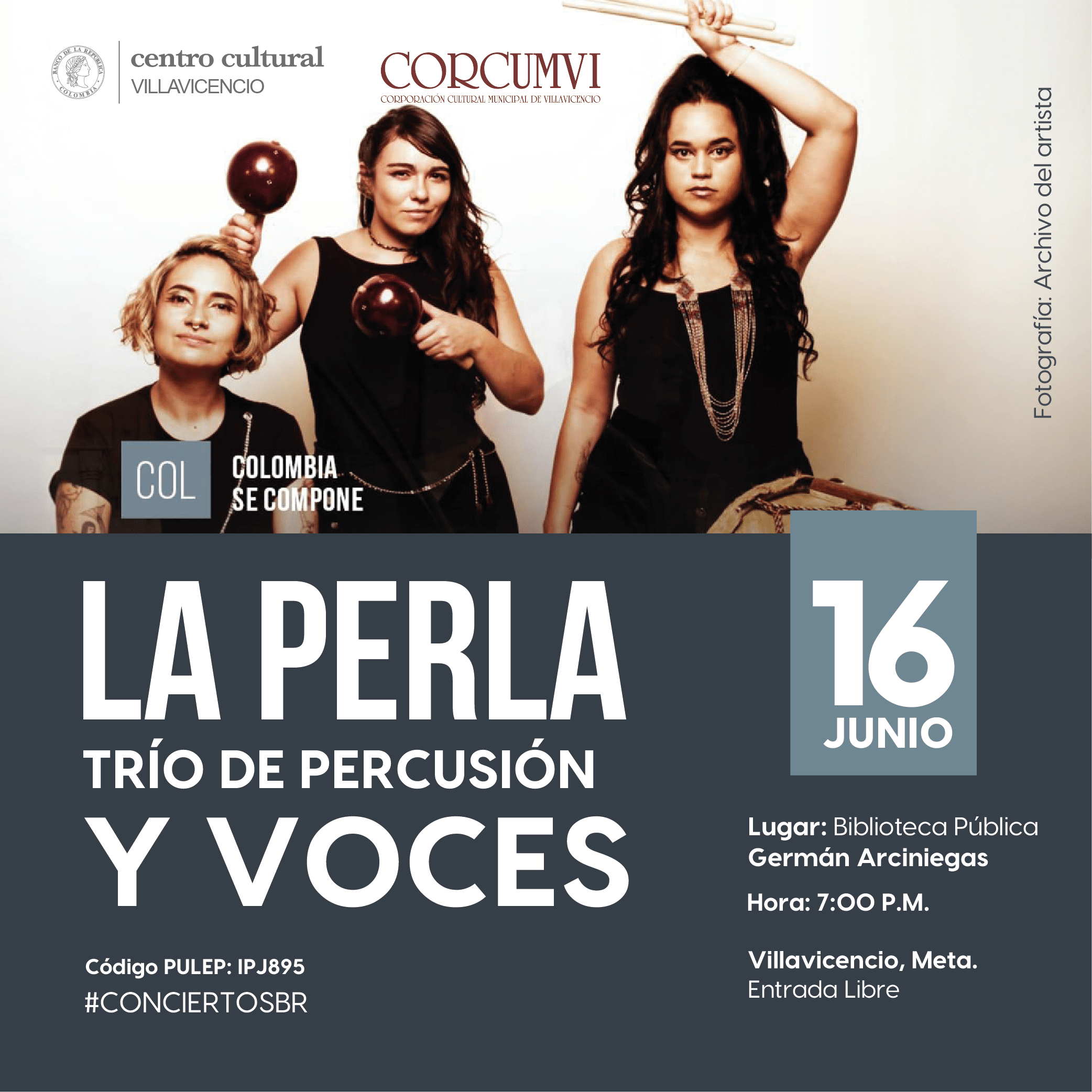 Concierto La Perla Trio de Percusiones y Voces
