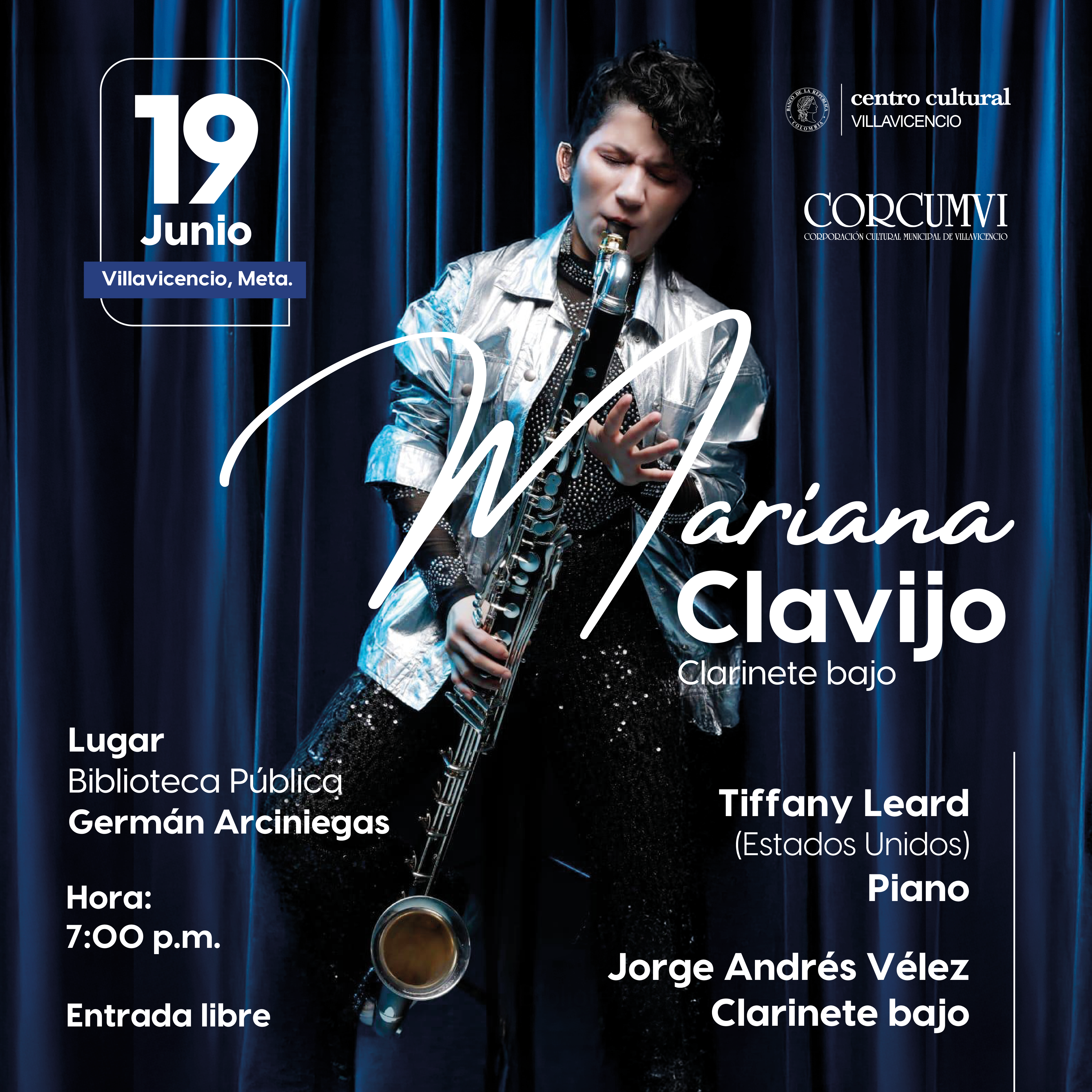 Concierto Mariana Clavijo Clarinete bajo y piano