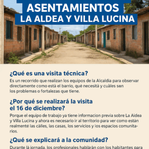 Socialización de legalización barrio la Aldea y Villa Luciana