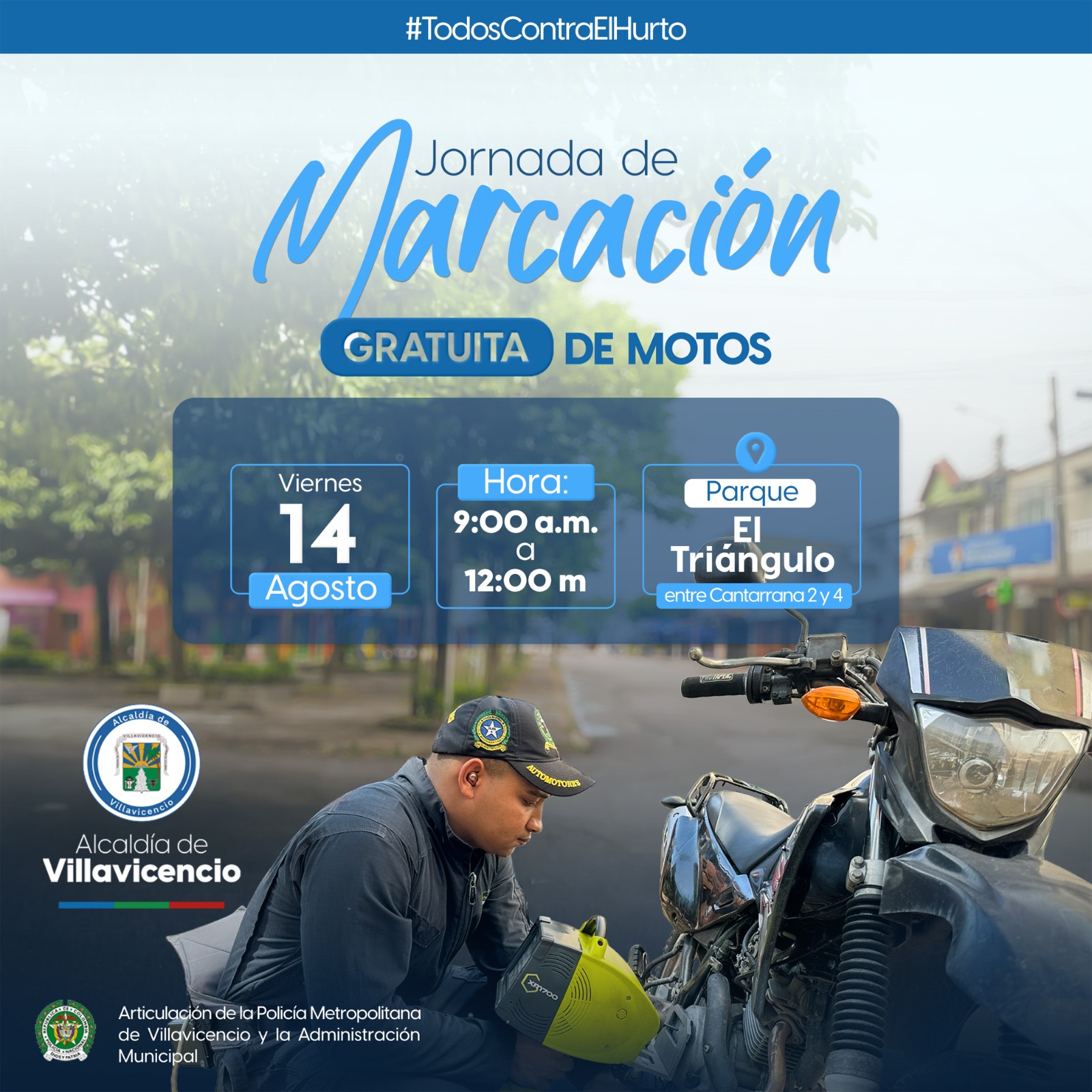 MARCACIÓN DE MOTOS PARQUE TRIANGULO CATARRANA 2 Y 4